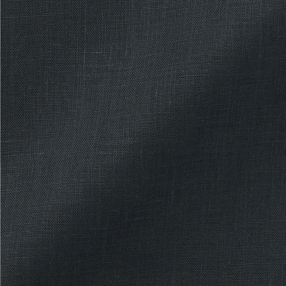 Black Muji Short Sleeve Blouse (washed hemp) - Picture 15 of 16